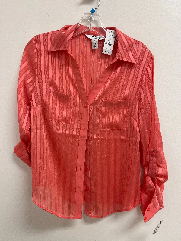 Anniversary Sale Top Long Sleeve By White House Black Market In Orange, Size: 2