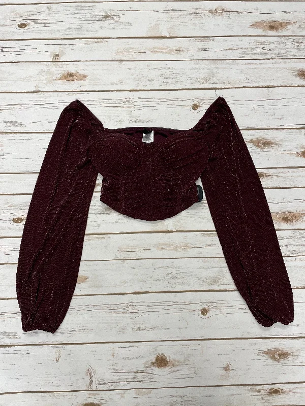 Super Sale Top Long Sleeve By Windsor In Purple, Size: S