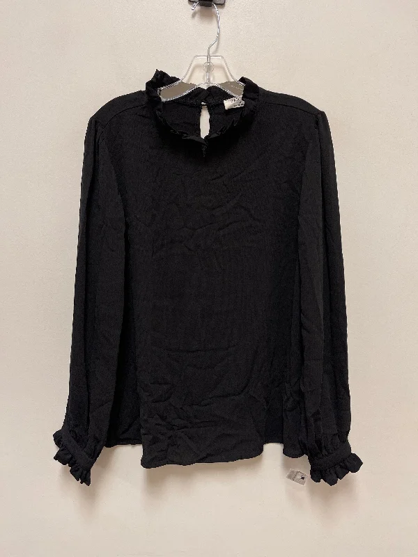 Value Deals Top Long Sleeve By Zenana Outfitters In Black, Size: M