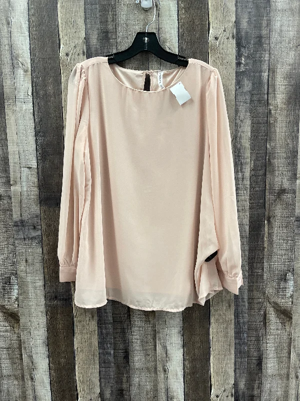 Savings Galore Top Long Sleeve By Zenana Outfitters In Pink, Size: M