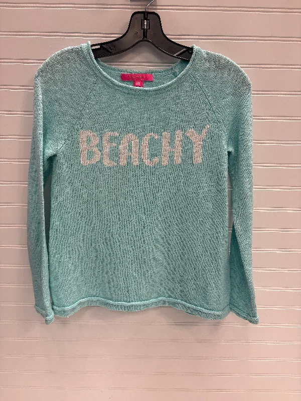 Exclusive Savings Top Long Sleeve Designer By Lilly Pulitzer In Blue & White, Size: Xs