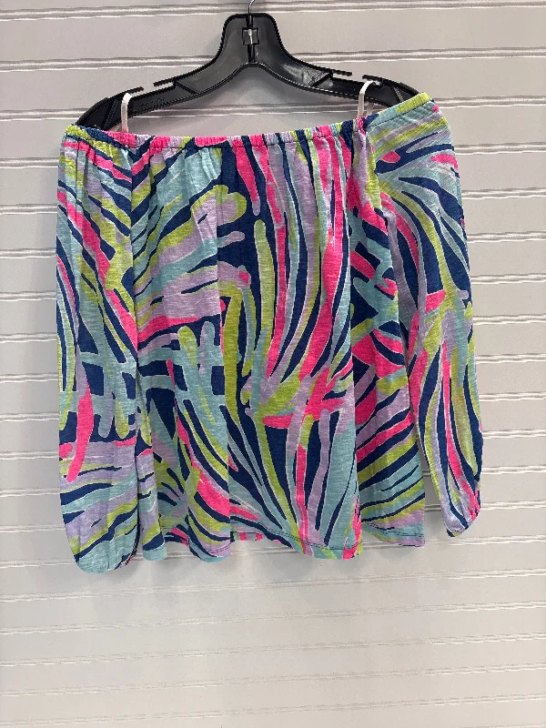 Deep Discounts Top Long Sleeve Designer By Lilly Pulitzer In Multi-colored, Size: Xs