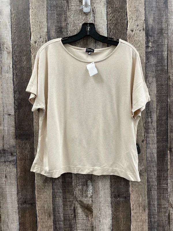 Seasonal Sale Top Short Sleeve Basic By Buckle Black In Beige, Size: M