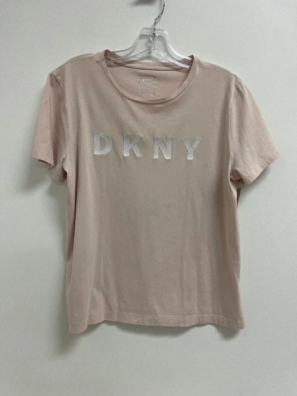 Reduced Prices Top Short Sleeve Basic By Dkny In Pink, Size: L
