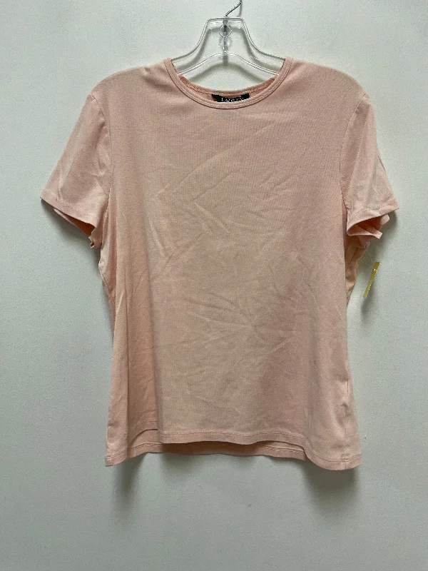 The Best Prices Top Short Sleeve Basic By Lauren By Ralph Lauren In Pink, Size: Xl