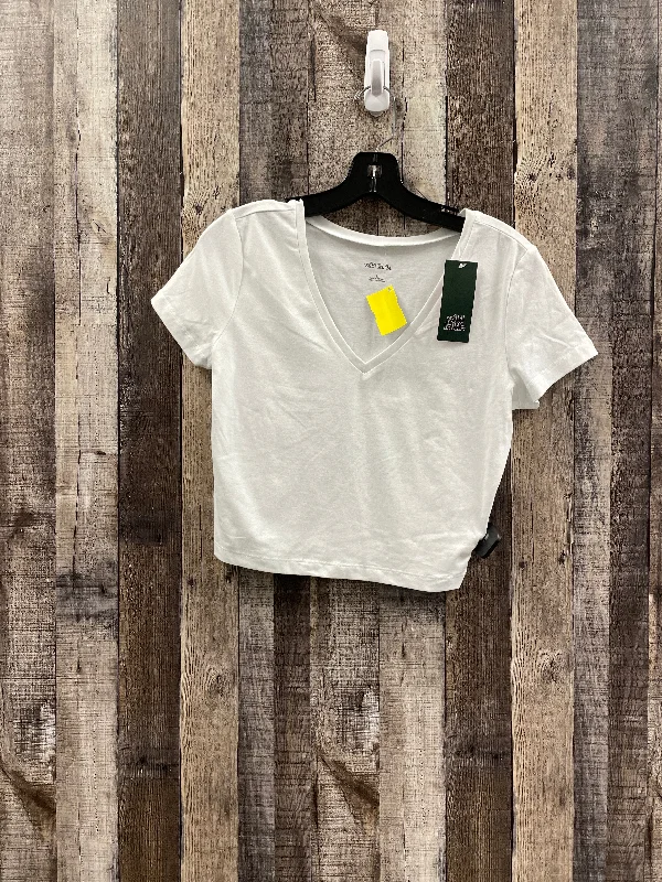 Online Specials Top Short Sleeve Basic By Wild Fable In White, Size: L