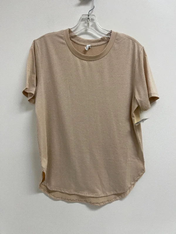 Super Sale Top Short Sleeve Basic By Wishlist In Cream, Size: S