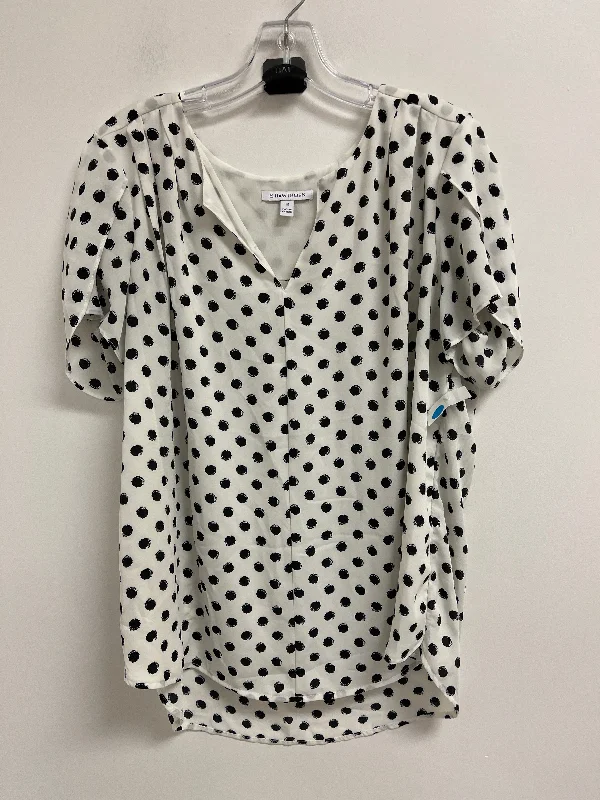 Super Savings Top Short Sleeve By 41 Hawthorn In Polkadot Pattern, Size: 2x