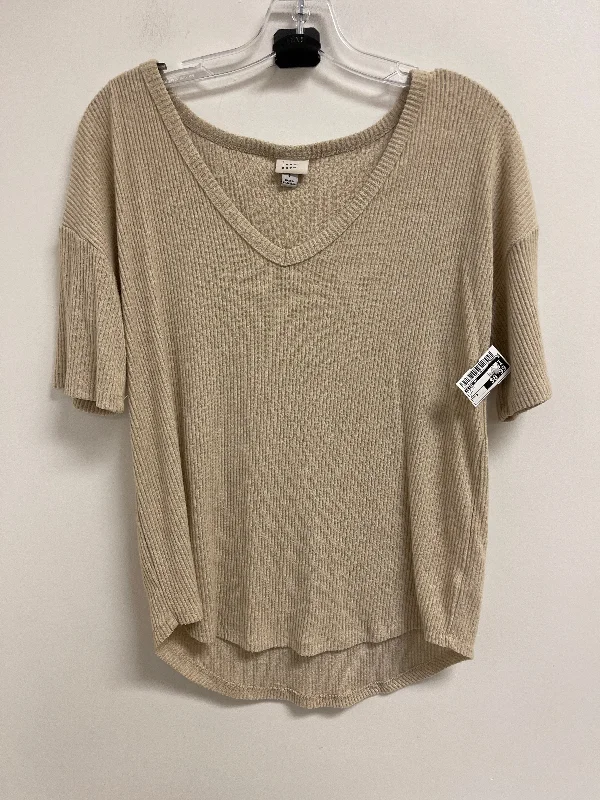 Warehouse Sale Top Short Sleeve By A New Day In Tan, Size: S