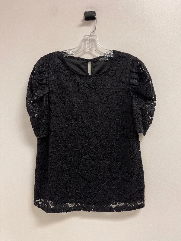 Exclusive Preview Top Short Sleeve By Adrianna Papell In Black, Size: S