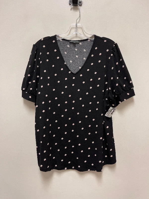 Get It Before It’s Gone Top Short Sleeve By Adrianna Papell In Polkadot Pattern, Size: Xl Get It Before It’s Gone Top Short Sleeve By Adrianna Papell In Polkadot Pattern, Size: Xl