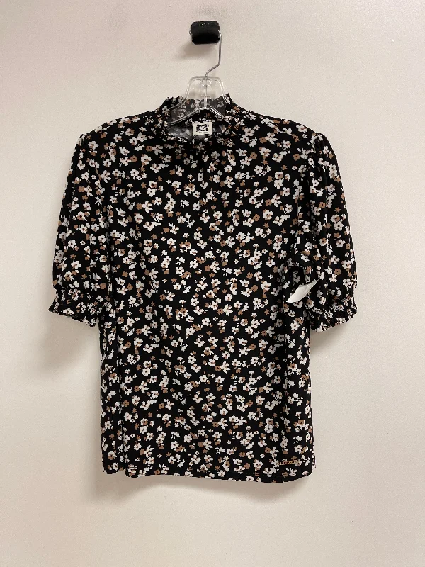 Big Discounts Top Short Sleeve By Anne Klein In Black & Brown, Size: S
