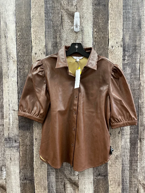 Buy More, Save More Top Short Sleeve By Bb Dakota In Brown, Size: M