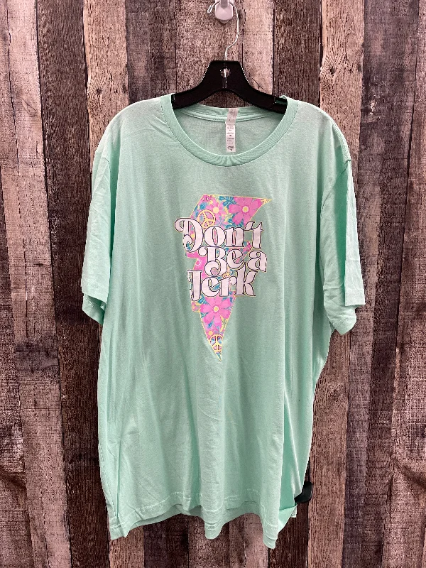 Closeout Top Short Sleeve By Bella + Canvas In Green, Size: 2x