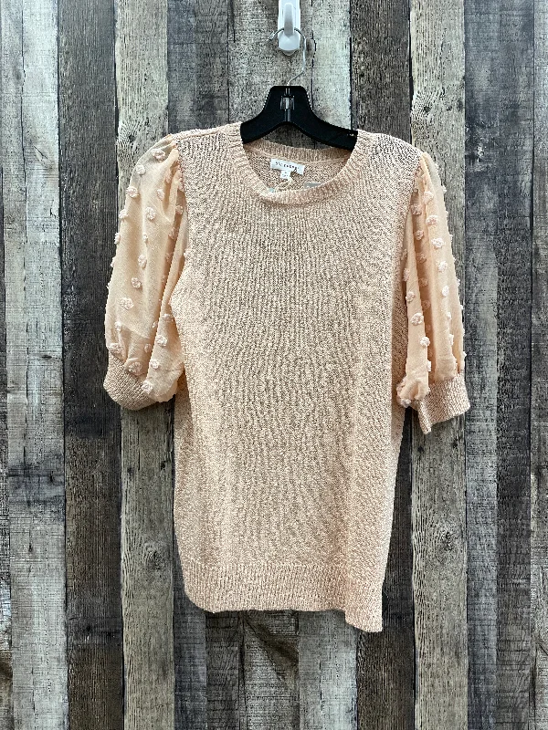 Fantastic Offers Top Short Sleeve By Blu Pepper In Peach, Size: S