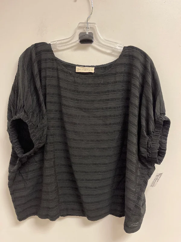 Overstock Top Short Sleeve By By Together In Black, Size: M