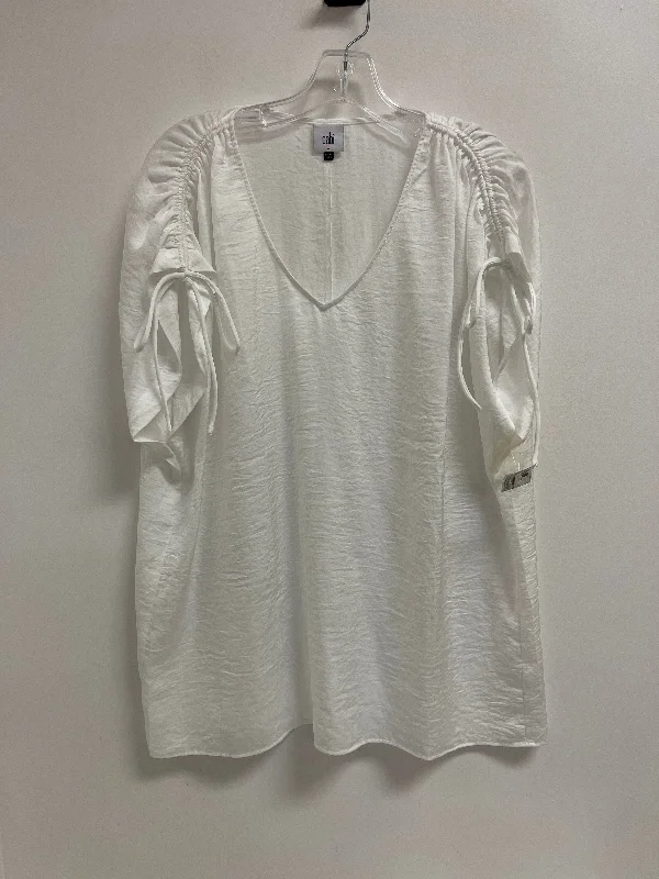 Sale Event Top Short Sleeve By Cabi In White, Size: M