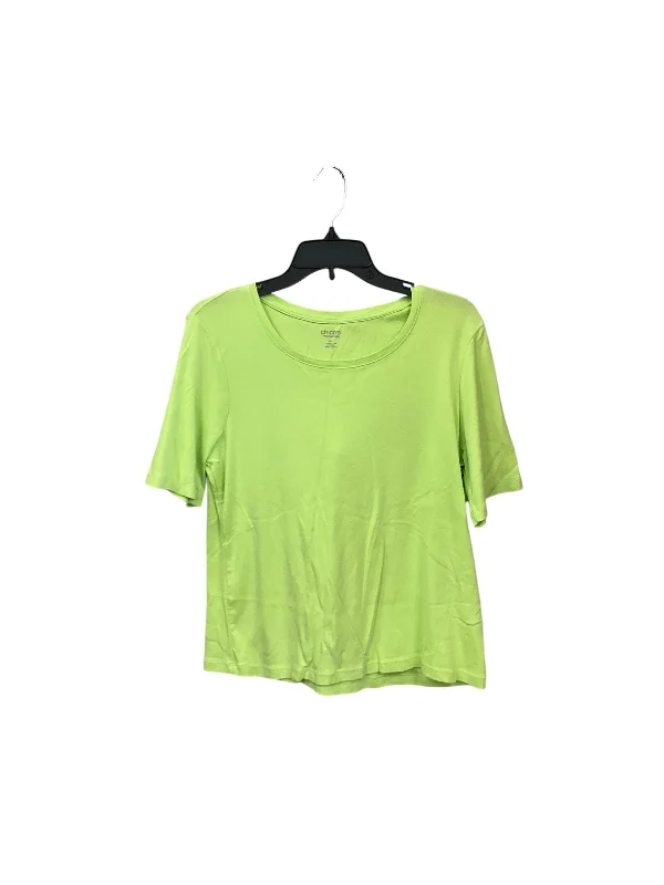 Instant Discount Top Short Sleeve By Chicos In Green, Size: L