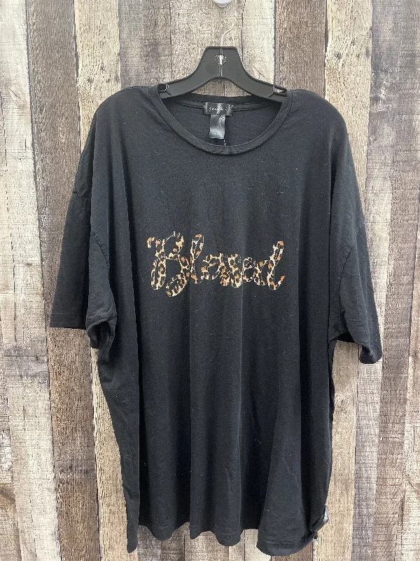 Factory Direct Sale Top Short Sleeve By Cme In Black, Size: 3x