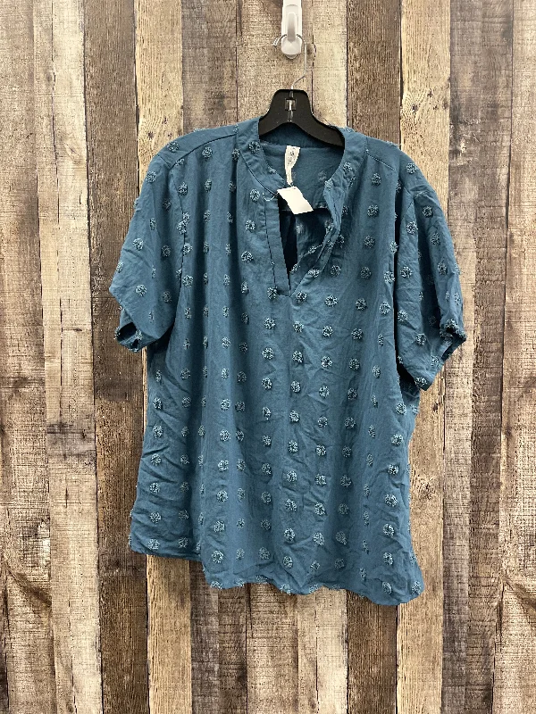 Buy Now Top Short Sleeve By Cme In Blue, Size: Xxs