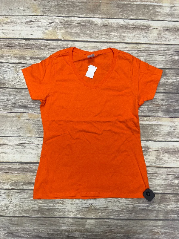 Exclusive Savings Top Short Sleeve By Cme In Orange, Size: M