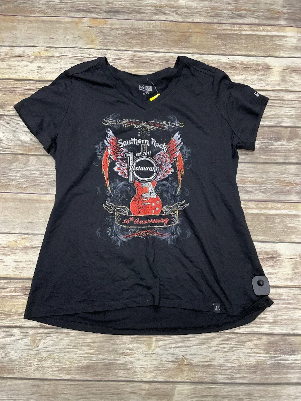 Final Sale Top Short Sleeve By Cmf In Black, Size: 3x