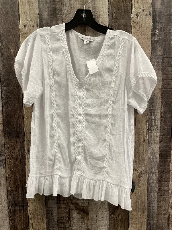 Great Deals Top Short Sleeve By Counterparts In White, Size: M