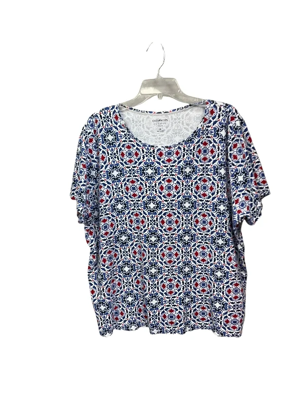 Early Access Top Short Sleeve By Croft And Barrow In Multi-colored, Size: 2x