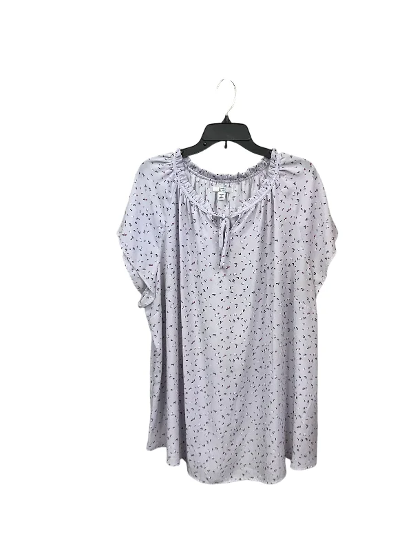Don't Wait Top Short Sleeve By Croft And Barrow In Purple, Size: 3x