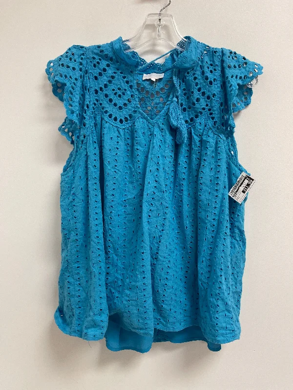 Take Advantage Top Short Sleeve By Entro In Blue, Size: L