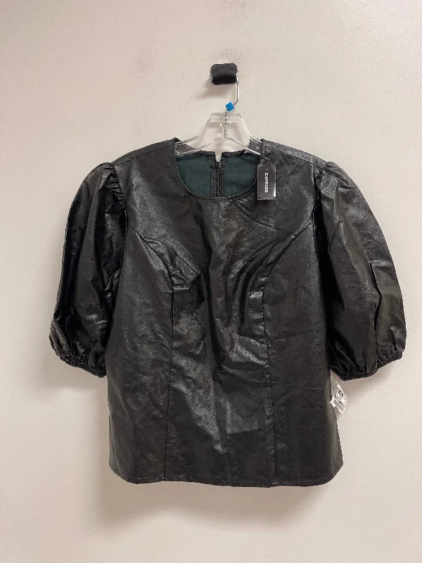 Extra Savings Top Short Sleeve By Express In Black, Size: M