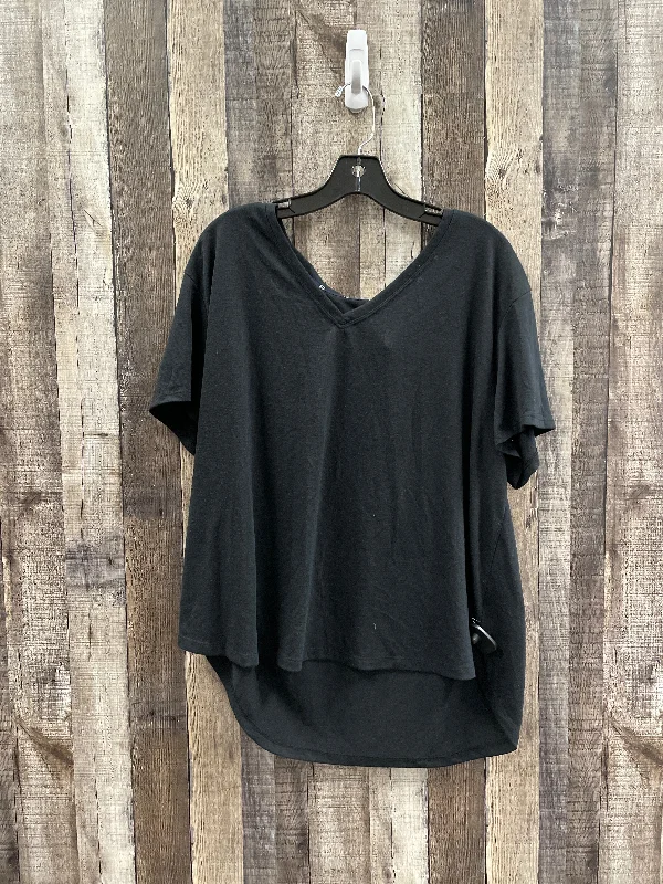 Fantastic Deals Top Short Sleeve By Gap In Black, Size: 2x