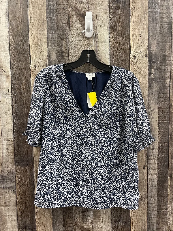 Massive Deals Top Short Sleeve By J. Crew In Blue, Size: S