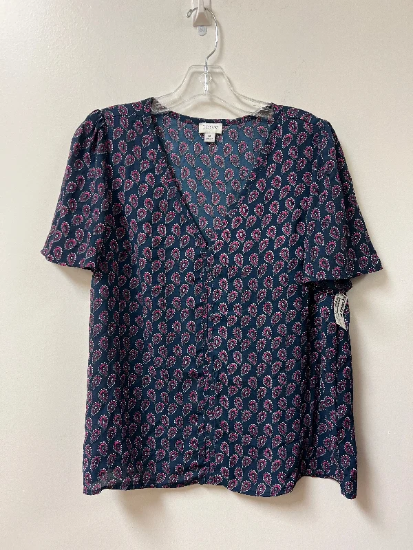 Price Drop Top Short Sleeve By J. Crew In Navy, Size: M