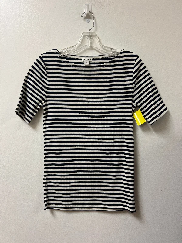 Deal Zone Top Short Sleeve By J. Crew In Striped Pattern, Size: S