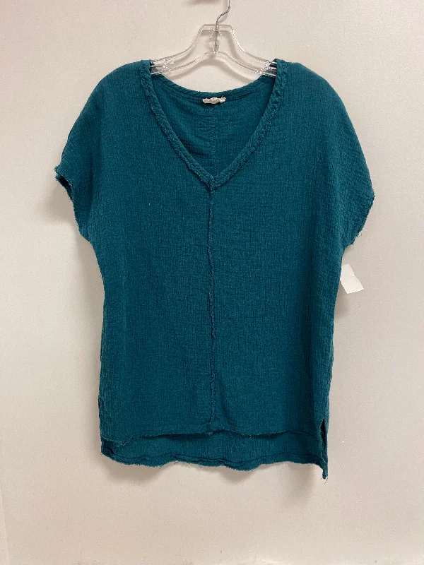 Bargain Bin Top Short Sleeve By La Miel In Green, Size: M