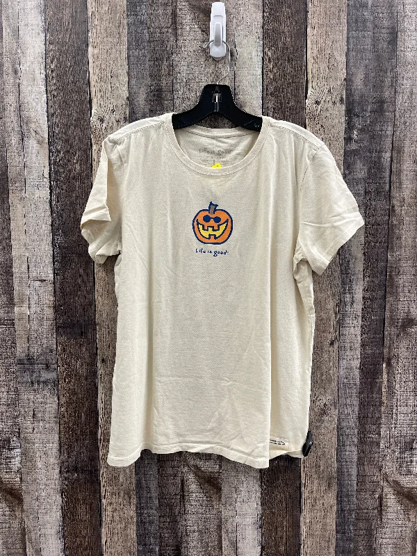 Deal of the Week Top Short Sleeve By Life Is Good In Ivory, Size: L