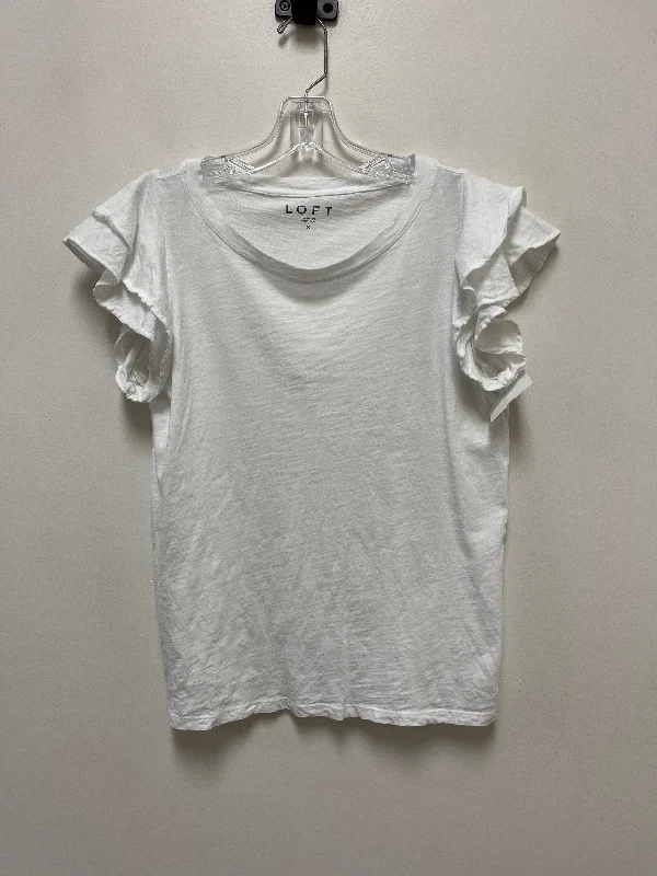 Markdowns Top Short Sleeve By Loft In White, Size: S