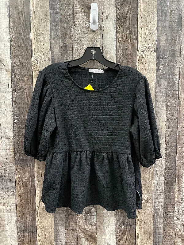 Shop and Save Top Short Sleeve By Lush In Black, Size: S