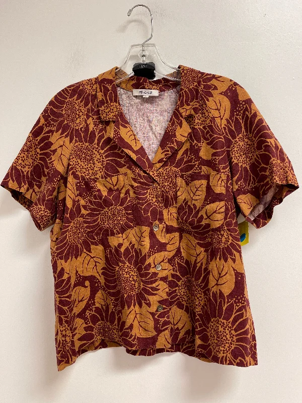 Bonus Savings Top Short Sleeve By Madewell In Brown, Size: S