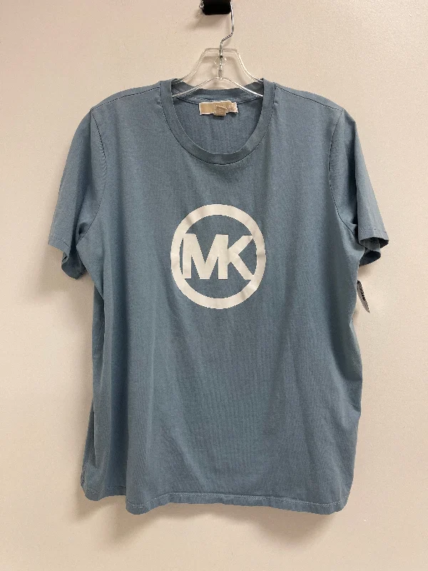 Seasonal Clearance Top Short Sleeve By Michael By Michael Kors In Blue, Size: Xl