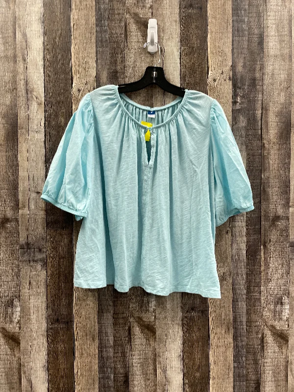 Lowest Price Top Short Sleeve By Old Navy In Blue, Size: 2x