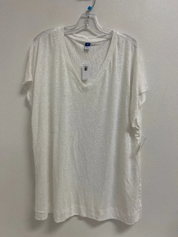Price Smash Top Short Sleeve By Old Navy In White, Size: Xl