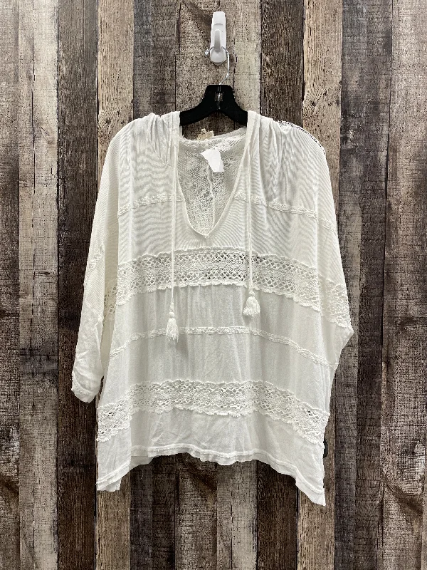 Bonus Savings Top Short Sleeve By Pol In Ivory, Size: M