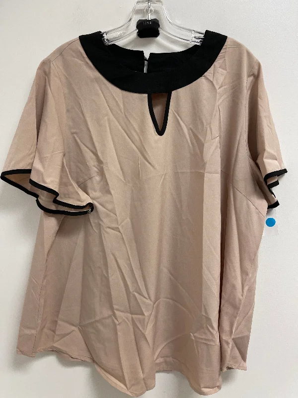 Today Only Top Short Sleeve By Shein In Cream, Size: 3x