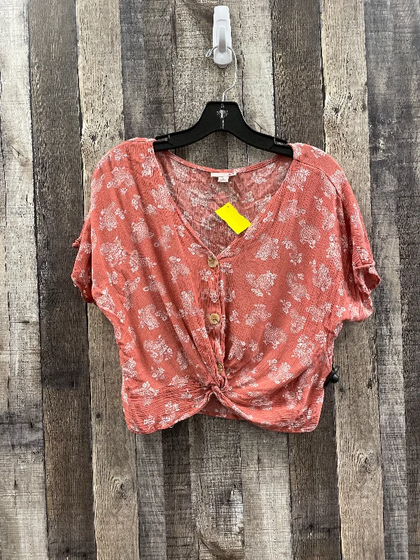 Instant Discount Top Short Sleeve By So In Red, Size: S