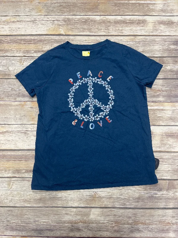 Flash Sale Top Short Sleeve By Sonoma In Blue, Size: L