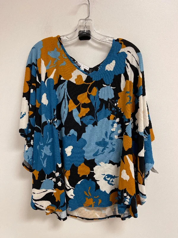 Unbeatable Prices Top Short Sleeve By Susan Graver In Blue & Brown, Size: S