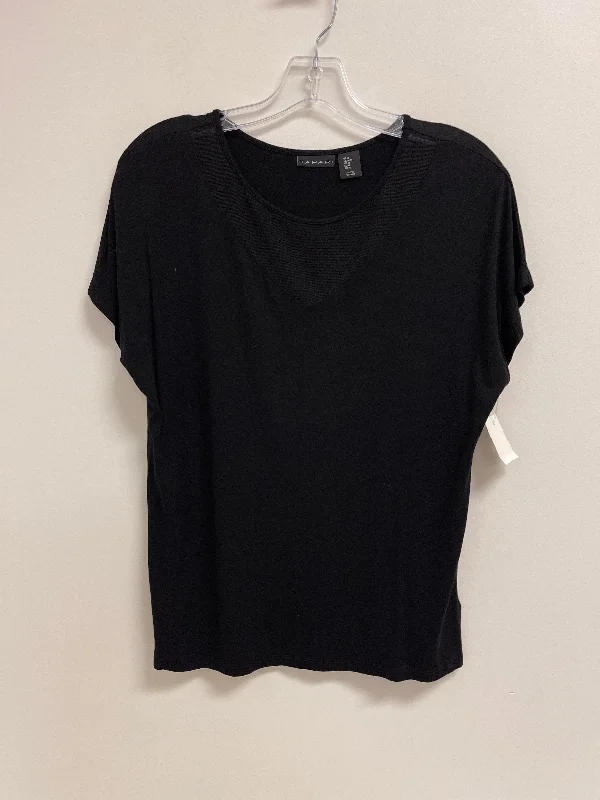 Inventory Reduction Top Short Sleeve By Tahari By Arthur Levine In Black, Size: M