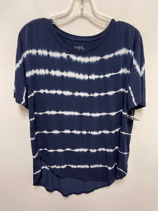 Quick Sale Top Short Sleeve By Time And Tru In Blue, Size: S